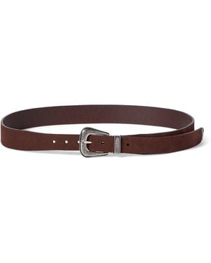 Brunello Cucinelli Reversed Leather Belt - Brown