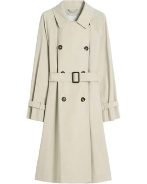 Max Mara Cotton-Blend Trench Coat - Natural