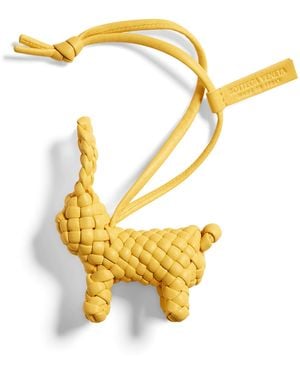 Bottega Veneta Leather Intreccio Rabbit Charm - Metallic