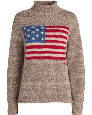 Polo Ralph Lauren Wool-Blend Flag Rollneck Sweater - Multicolor