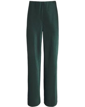 Vince Satin High-Waist Fluid Trousers - Green