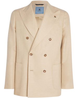 Colombo Cashmere-Linen Robert Blazer - Natural
