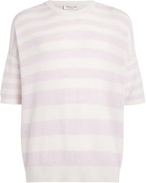 Johnstons of Elgin Cashmere Stripe Jumper - White