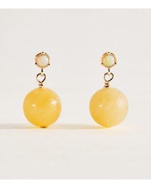 Anni Lu Plated Beaded Ball Stud Earrings - Metallic