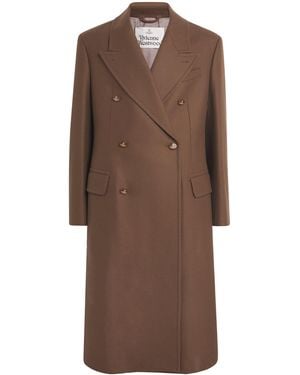 Vivienne Westwood Wool-Cashmere Melton Overcoat - Brown