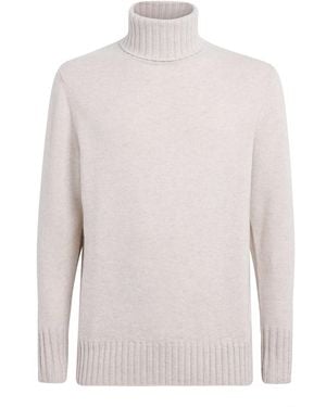 N.Peal Cashmere Cashmere Brompton Rollneck Jumper - White