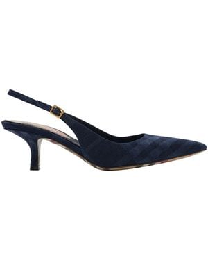 Burberry Lf Dame Slingback Heels 55 - Blue