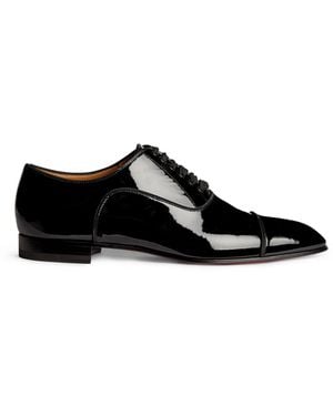 Christian Louboutin Greggo Patent Oxford Shoes - Black