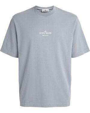 Stone Island Archivio Logo T-Shirt - Blue