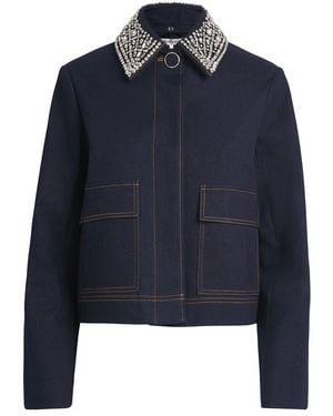 Veronica Beard Barrington Stretch-Denim Jacket - Blue