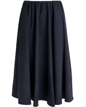 Maje Wool-Blend Pleated Midi Skirt - Blue