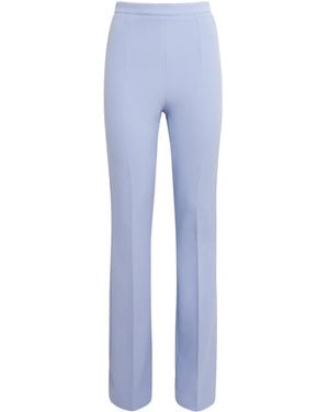 Safiyaa Crepe Alexa Flared Trousers - Blue