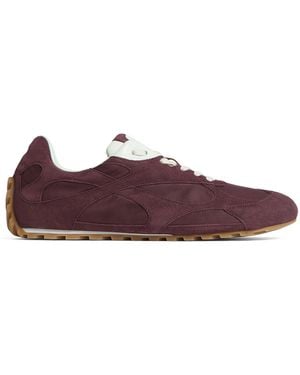 Bottega Veneta Suede Orbit Flash Trainers - Purple