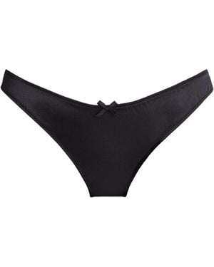 Fleur du Mal Stretch-Silk Luxe Cheeky Briefs - Black
