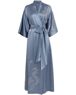 Carine Gilson Silk Long Cérès Robe - Blue