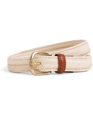 Eleventy Cotton Woven Belt - Natural