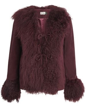 RIXO London Sammy Suede Jacket - Purple