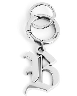 Balenciaga Melrose B Keychain - White
