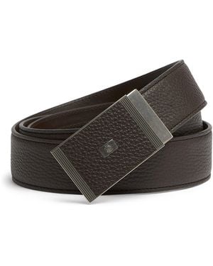dunhill Grained Leather Belt - Brown