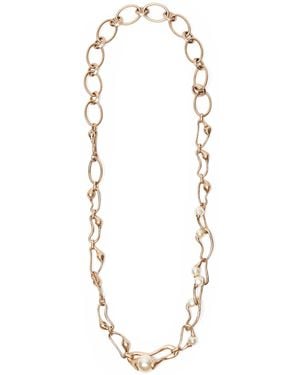 Weekend by Maxmara Faux Pearl Chain Necklace - White