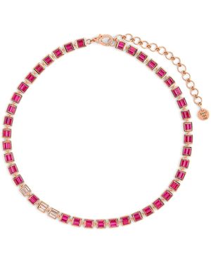 SHAY Rose, Diamond And Ruby Necklace - Red