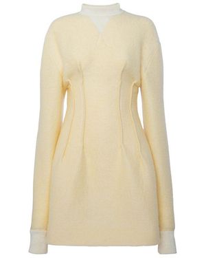 JW Anderson Brushed Hourglass Mini Dress - Natural