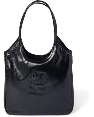 Miu Miu Leather Ivy Top-Handle Bag - Black