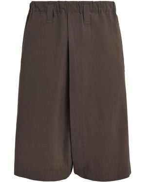 IM MEN Wide-Leg Chino Shorts - Grey