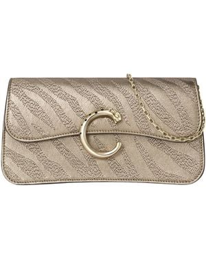 Cartier Mini Lambskin Panthère De Shoulder Bag - Natural