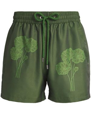 Frescobol Carioca Floral Rio Swim Shorts - Green