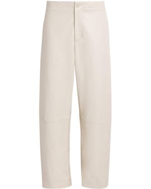 Lauren Manoogian Nappa Leather Wide-Leg Pants - White