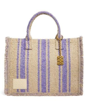 Sandro Medium Striped Kasbah Tote Bag - Natural