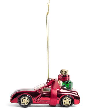 Harrods Presents Car Tree Decoration - White