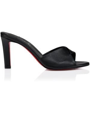 Christian Louboutin Fanny Slide Leather Heeled Mules 85 - Black