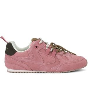 Kurt Geiger Suede Slim Runner Trainers - Pink