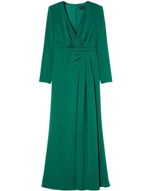 Marina Rinaldi Draped Maxi Dress - Green
