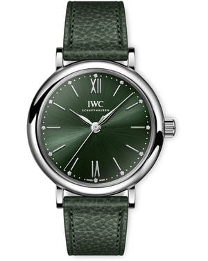 IWC Schaffhausen Stainless Steel Portofino Automatic Watch - Green