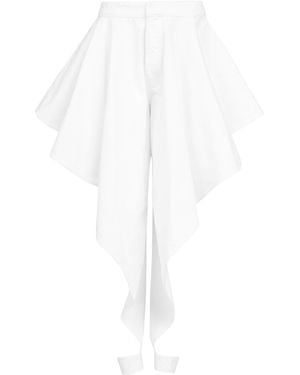 Alaïa Denim Open-Leg Jeans - White