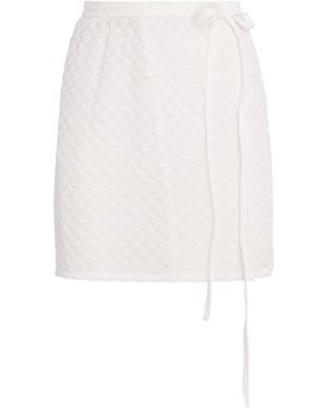 Missoni Metallic Tie Mini Skirt - White