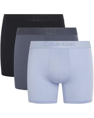 Calvin Klein Stretch-Cotton Boxer Briefs - Blue