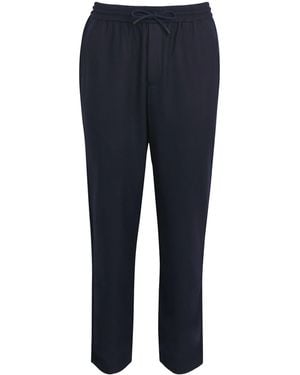 Sease Stretch-Virgin Wool Mindset Drawstring Trousers - Blue
