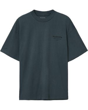 AllSaints Organic Cotton Xander T-Shirt - Blue