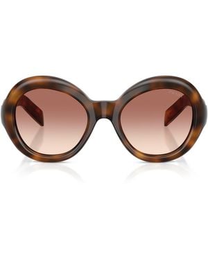 Prada Tortoiseshell Round Sunglasses - Brown