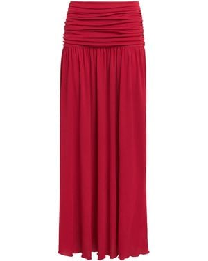 RETORI Draped Maxi Skirt - Red