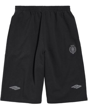 Balenciaga Cotton Oversized Shorts - Black