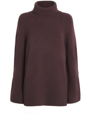 JOSEPH Cashmere Rollneck Loftus Sweater - Purple