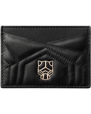 Cartier Leather Panthère De Card Holder - Black