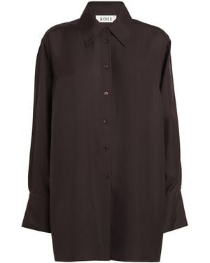Rohe Silk Deconstructed Shirt - Black