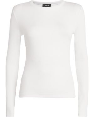 ME+EM Cotton-Blend Long-Sleeve T-Shirt - White