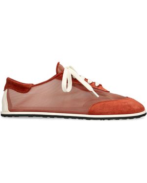 Dear Frances Mesh Lace-Up Trainers - Pink